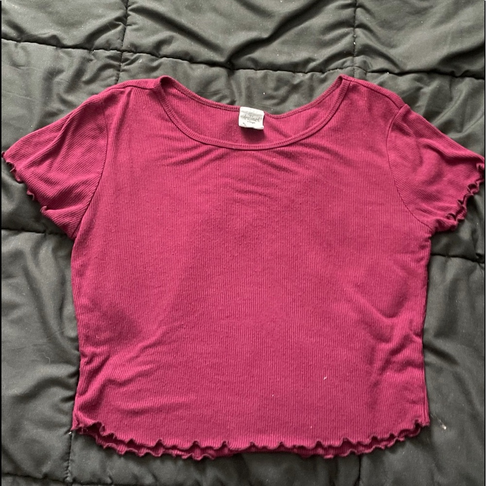 Burgundy top
